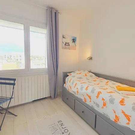 Duplex Les Palmiers Sur La Clim Wifi 1ere Ligne 4 Personnes - Rossiconciergerie - Linge Inclus Lejlighed *